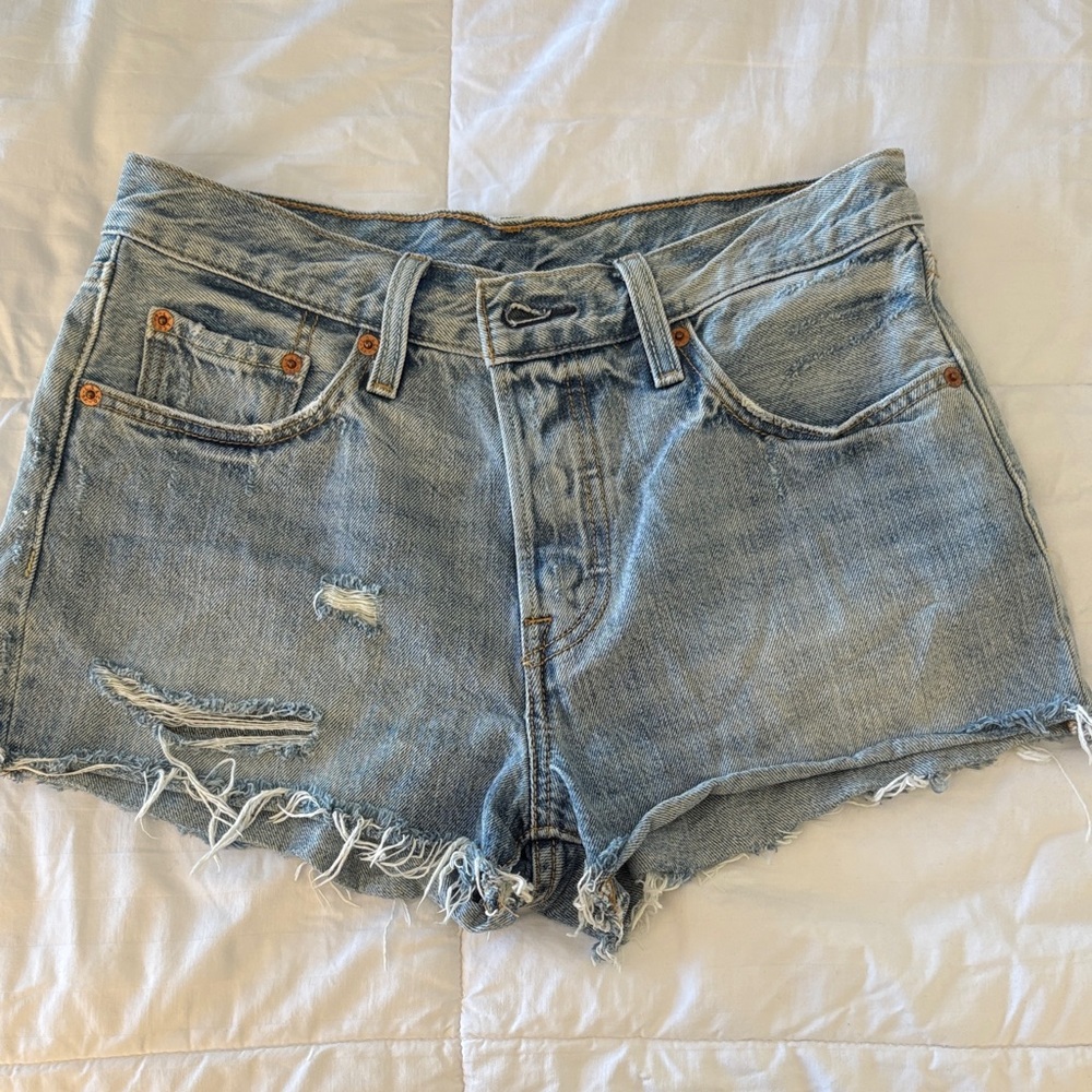Levi Distressed Denim Shorts